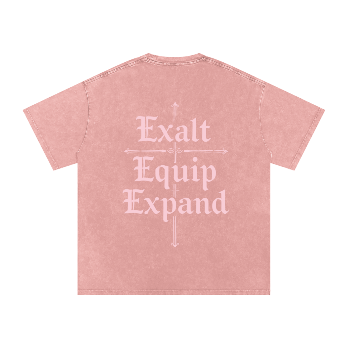 Snow Washed Oversized Tee in Light Pink