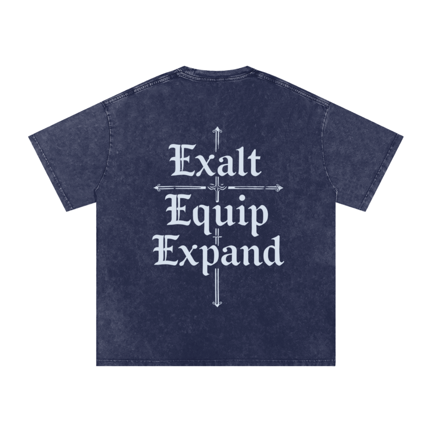 Snow Washed Oversized Tee in Royal Blue