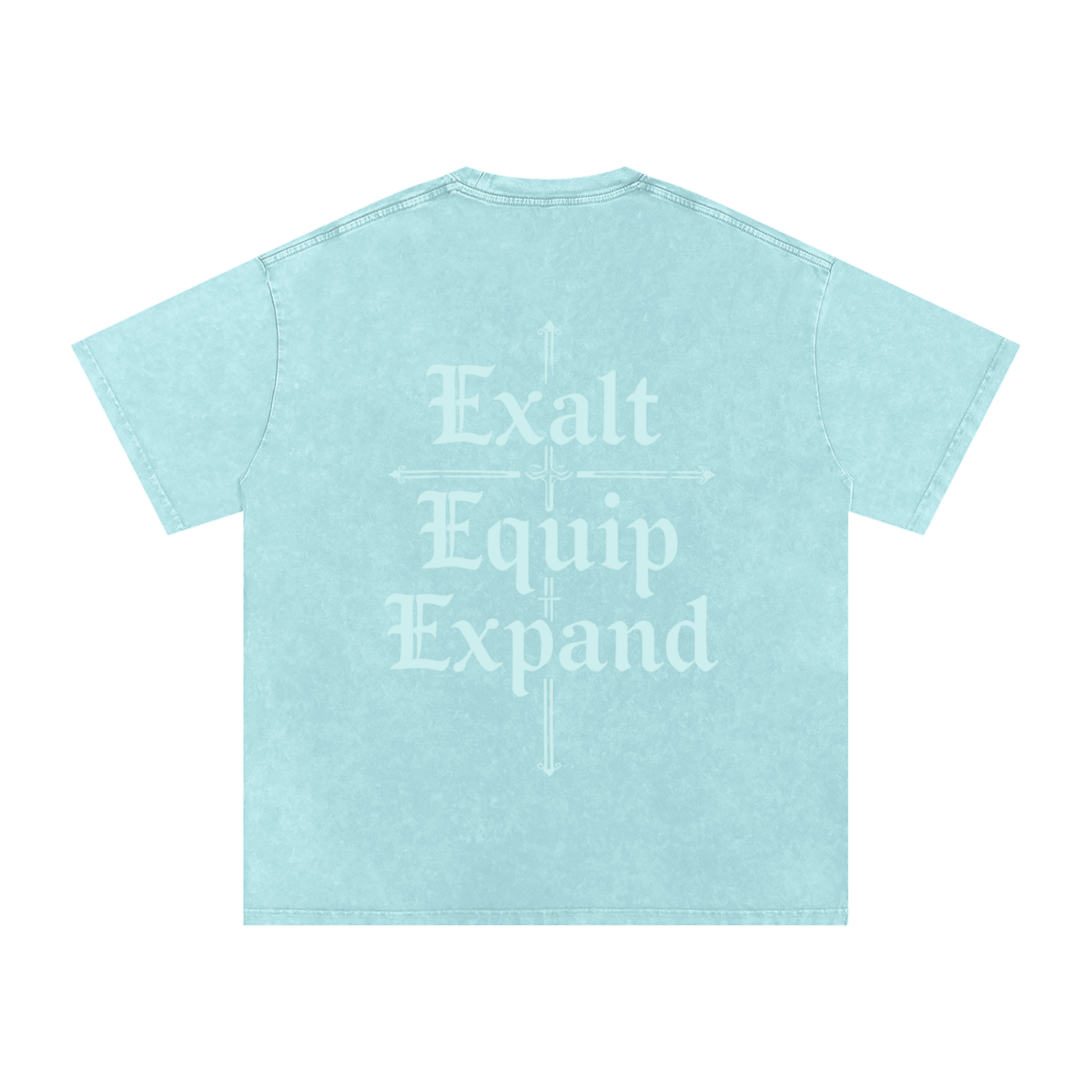Snow Washed Oversized Tee in Water Blue