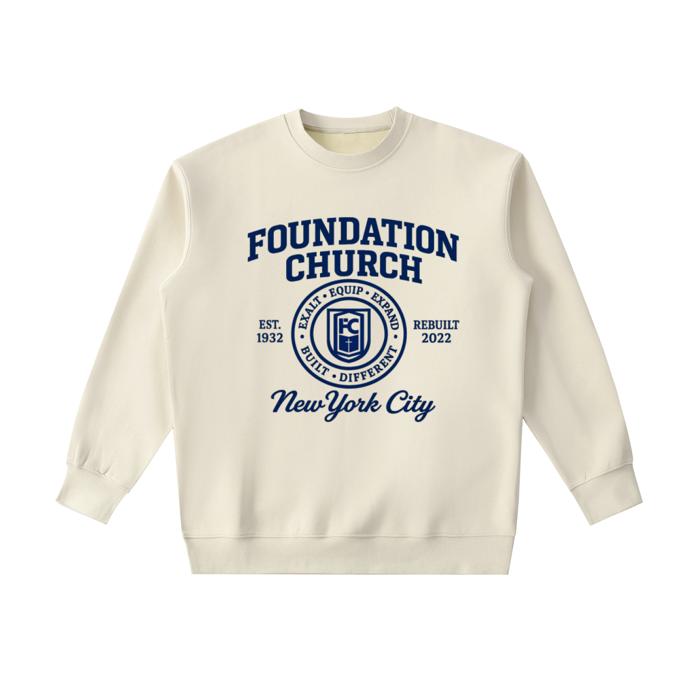 Collegiate Heavyweight Ivory Crewneck