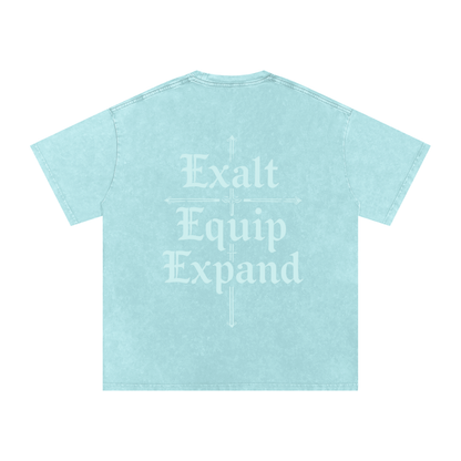 Snow Washed Oversized Tee in Water Blue