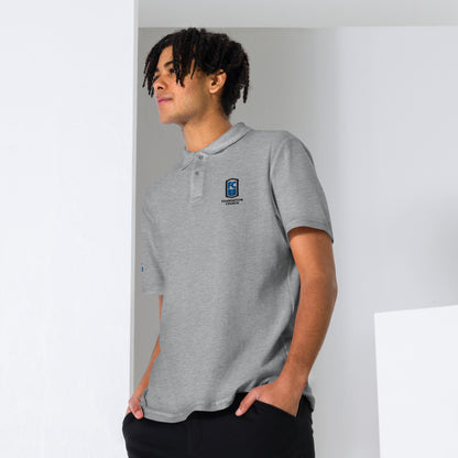 Grey FC Chest & Mission Sleeve Pique Polo